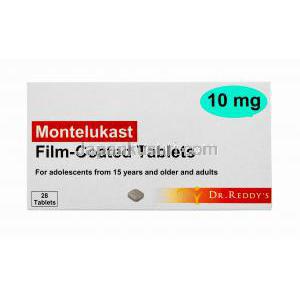 モンテルカスト,シングレアジェネリック 10mg 錠 シート 箱表面